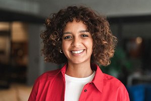 Portrait of smiling, confident woman