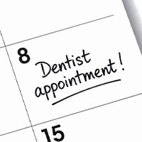 Dentist appointment marked on calendar