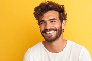 Smiling, handsome man with attractive teeth