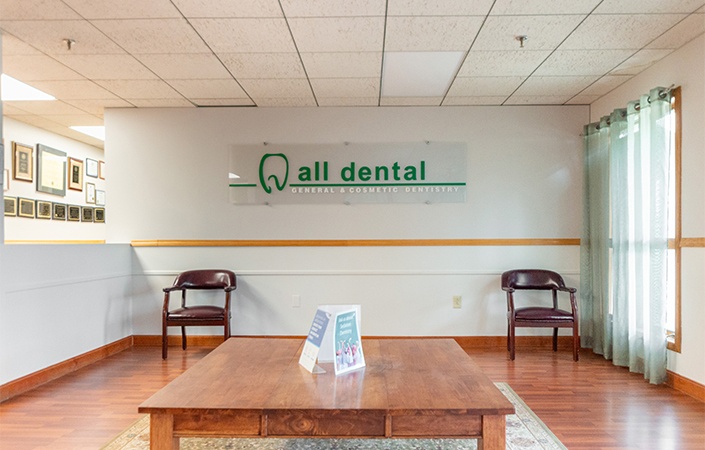 Dental office waiting room