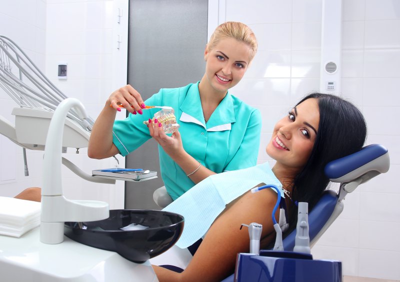 patient visiting dentist in Westborough