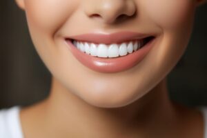Close-up of woman's flawless smile